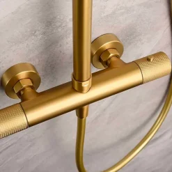 Colonne de Douche Thermostatique Anti-Calcaire Or Brossé IMEX MONZA BTD038/OC