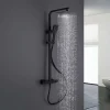 Colonne de douche thermostatique avec barre extensible SKY BATH noir mat Inox S304 série PARADISE