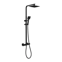 Colonne de douche thermostatique avec barre extensible SKY BATH noir mat Inox S304 série PARADISE