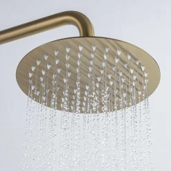 Colonne de douche thermostatique avec barre extensible SKY BATH or brossé Inox S304 série SUPREME