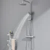 Colonne de Douche Thermostatique 3 Fonctions, Auralum MAX Ensemble de Douche Chrome, Douche avec Tête de Douche de 9 pouces