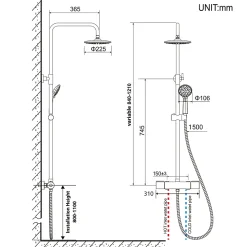 Colonne de Douche Thermostatique 3 Fonctions, Auralum MAX Ensemble de Douche Chrome, Douche avec Tête de Douche de 9 pouces