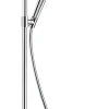 Colonne de douche thermostatique avec pommeau + douchette 1 jet + flexible + barre réglable, chrome, Hansgrohe Raindance Select S 240 PowderRain
