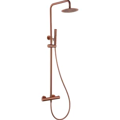 Colonne de Douche Thermostatique Anti-Calcaire Or Rose Cuivré IMEX NAPOLES BTN047/ORC