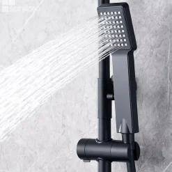 Colonne de Douche Thermostatique Anti-Calcaire Noir Mat IMEX ART BTAR025/NG