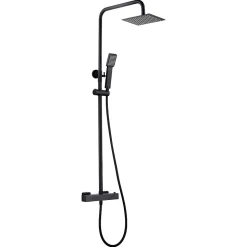 Colonne de Douche Thermostatique Anti-Calcaire Noir Mat IMEX ART BTAR025/NG