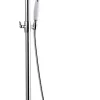 Colonne de douche thermostatique avec pommeau + douchette 1 jet + flexible + barre réglable, chrome, Edouard Rousseau Retro