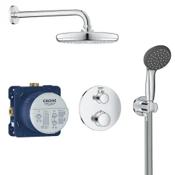 Colonne de douche thermostatique à encastrer, chrome, Grohe Precision Trend