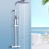 Colonne de Douche Thermostatique, Ensemble de Douche Réglable en Hauteur, Système de douche en Laiton, Ensemble de Douche Mural