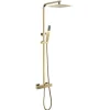 COLONNE DE DOUCHE THERMOSTATIQUE EN LAITON DORÉ BROSSÉ SC428 COLLECTION SCAMANDRE (OR MAT)