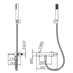 Colonne de Douche Thermostatique Anti-Calcaire Or Brossé IMEX MONZA BTM039/OC