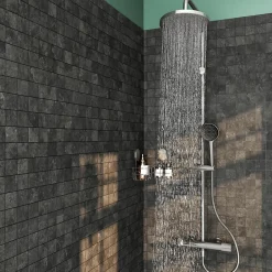 Colonne de douche thermostatique chrome Maza GoodHome