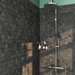 Colonne de douche thermostatique chrome Maza GoodHome