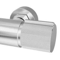 Colonne de douche thermostatique avec pommeau, douchette 2 jets, flexible, barre réglable, chrome, GoodHome Levanna