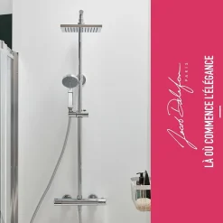 Colonne de douche thermostatique JACOB DELAFON Colette 4 jets, Chrome