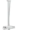 Colonne de douche thermostatique avec pommeau + douchette 3 jets + flexible + barre réglable, chrome, Grohe Vitalio Joy System 260