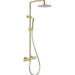 Colonne de douche thermostatique MANDA or brosse avec technologie CoolTouch