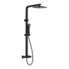 Colonne de douche thermostatique en acier inoxydable - 120 cm - Noir mat - PENEDA