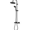 Colonne de douche thermostatique noir mat GoodHome Cavally