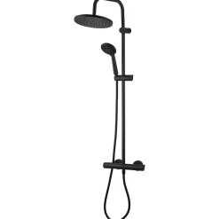 Colonne de douche thermostatique noir mat GoodHome Cavally