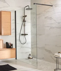Colonne de douche thermostatique noir mat GoodHome Cavally