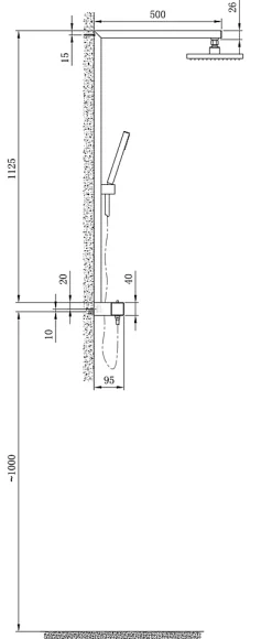 Colonne de douche thermostatique acier inox - 112,5x50cm - NT6705C