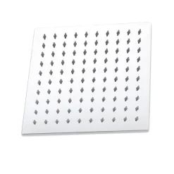 Colonne de douche thermostatique avec pomme de tête, Carré,effet chromé, AICA