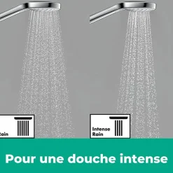 Colonne de douche thermostatique HANSGROHE Vernis Blend 200 noir mat