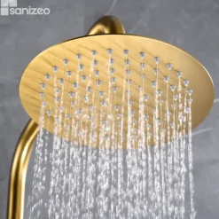 Colonne de Douche Thermostatique Anti-Calcaire Or Brossé IMEX GENOVA BTG053/OC