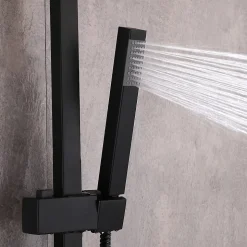 Colonne de douche thermostatique murale laiton sans tête de douche - Noir mat - 110x15cm - SEDAL 8921B Sans tête (de douche)