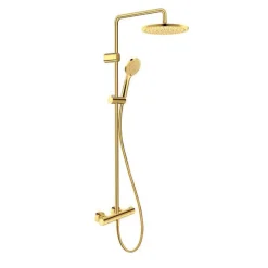 Colonne de douche thermostatique DURAVIT MinusFlow doré poli