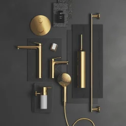 Colonne de douche thermostatique DURAVIT MinusFlow doré poli