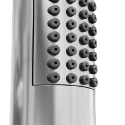 Colonne de douche thermostatique + barre réglable + douchette + flexible, chrome, GoodHome Owens