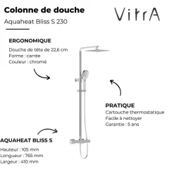Colonne de douche VITRA Aquaheat Bliss S 230