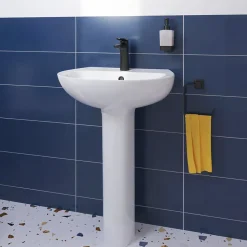Colonne de lavabo en céramique blanc brillant l.17,3 x H.67,9 x P.16,9 cm Tasi GoodHome