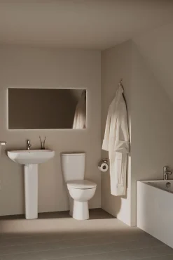 Colonne de lavabo en porclaine vitrifiée blanche l.18,5 x H.70,5 x P.16,8 cm, Ideal Standard