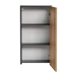 Colonne de rangement TAMO 1 porte Coloris gris anthracite L40 x P16 x H75 cm Meuble suspendu