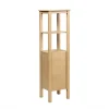 Colonne de salle de bain sur pieds chêne NESTO 145cm porte lisse