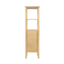 Colonne de salle de bain sur pieds chêne NESTO 145cm porte lisse