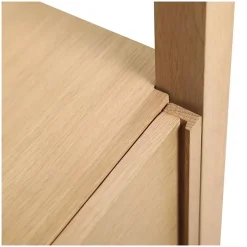 Colonne de salle de bain sur pieds chêne NESTO 145cm porte lisse