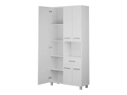 Colonne de salle de bain avec miroir sur pied - 180 cm - Blanc - MINELA