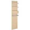 Colonne de salle de bain suspendue chêne ENIO 165cm porte serviette