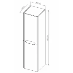 Colonne de salle de bain LUNA 135cm Tissé Lin