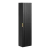 Colonne de salle de bain suspendue striée - Noir - H140 cm - ZEVARA