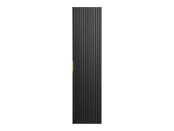 Colonne de salle de bain suspendue striée - Noir - H140 cm - ZEVARA