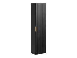 Colonne de salle de bain suspendue striée - Noir - H140 cm - ZEVARA