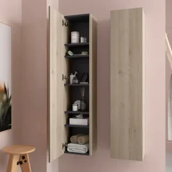 Colonne de salle de bain BEQUIA 30cm Naturel