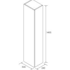 Colonne de salle de bain BEQUIA 30cm Naturel