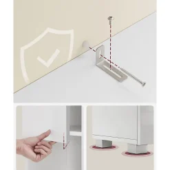 Colonne de salle de bain 2 portes, 1 tiroir et 1 niche - H170 cm