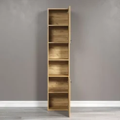 Colonne de salle de bain rainurée 2 portes, 2 niches H186 cm - PUREBLISS